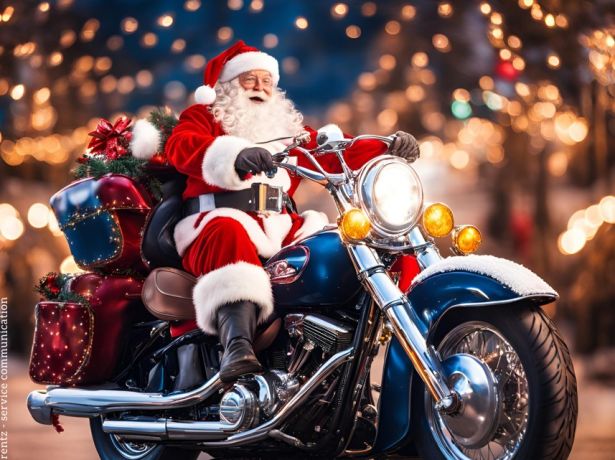 Le père Noël en Harley